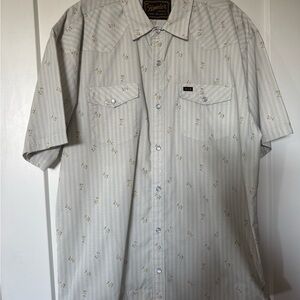 Howler Brothers Men's Light Cream Patterned Shirt